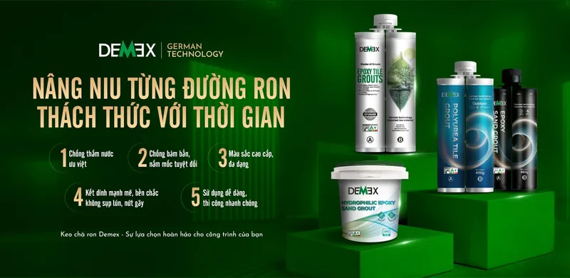 Keo ron Demex, thương hiệu vật liệu đối tác của Bảo Resin